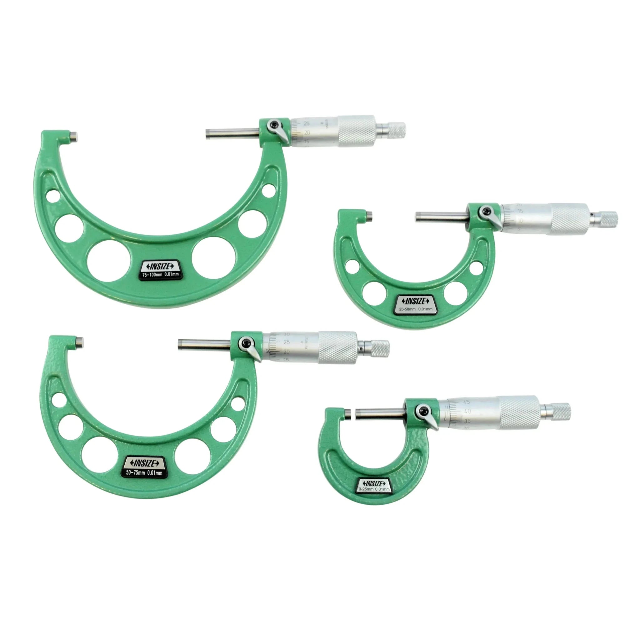 Insize Metric Outside Micrometer Set 0-300mm Range Series 3203-3012A - Twin Eagle Imports