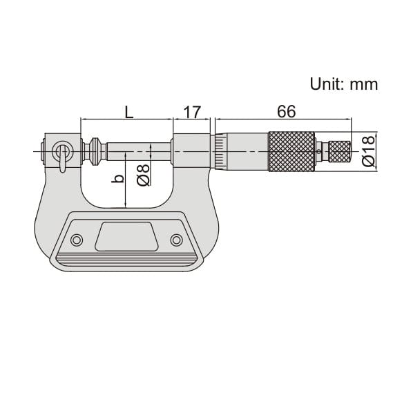 Insize Non-Rotating Micrometer with Anvil/spindle tips 25-50mm Range Series 3280-50A - Twin Eagle Imports