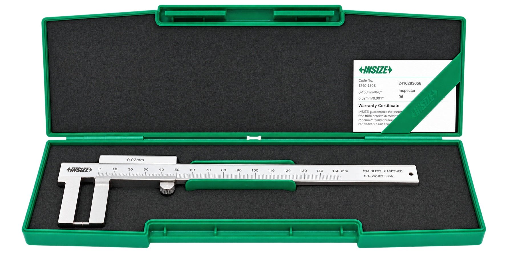 Insize Outside Point Vernier Caliper 0-150mm Range Series 1285-1501 - Twin Eagle Imports