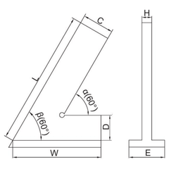 Insize Range 60° Square 100x70mm Series 4762-100 - Twin Eagle Imports