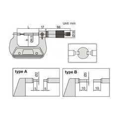 Insize Spline Micrometer 100-125mm Range Series 3233-125BA - Twin Eagle Imports