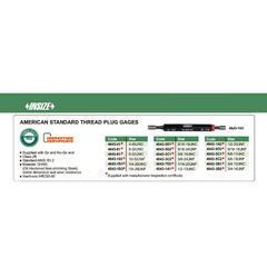 Insize Thread Plug Gage 7/16-20 UNF Class 2B Series 4643-7D2 - Twin Eagle Imports