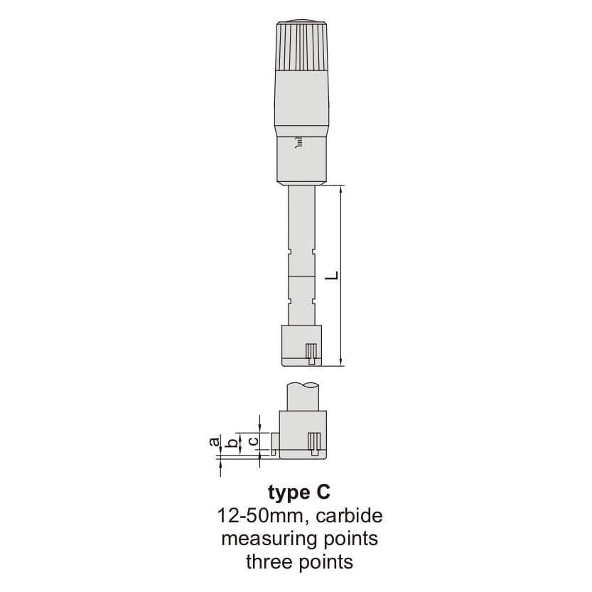 Insize Three Point Internal Micrometer 30-40mm Range Series 3227-40 - Twin Eagle Imports