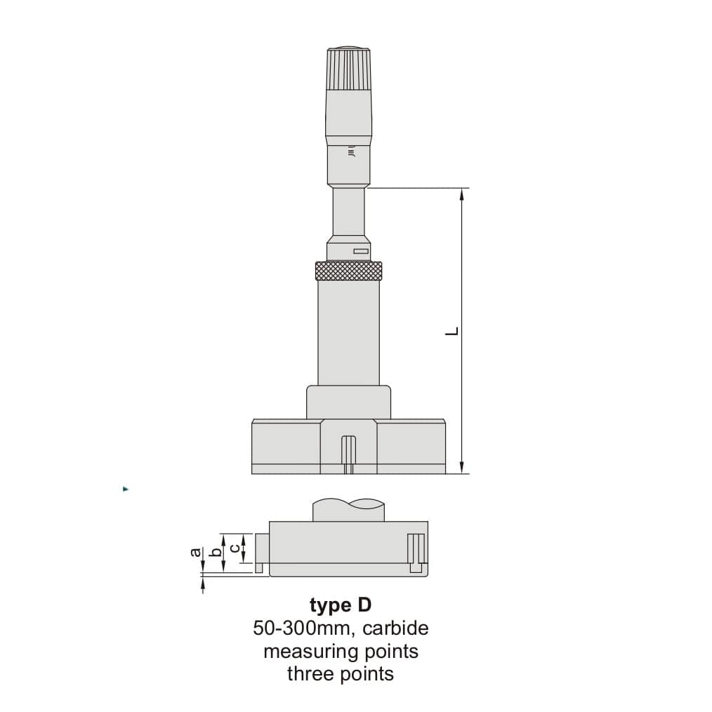 Insize Three Point Internal Micrometer 50-63mm Range Series 3227-63 - Twin Eagle Imports