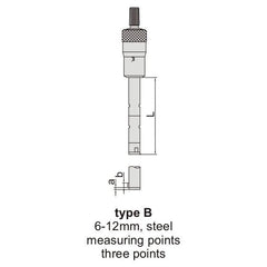 Insize Three Point Internal Micrometer 6-8mm Range Series 3227-8 - Twin Eagle Imports