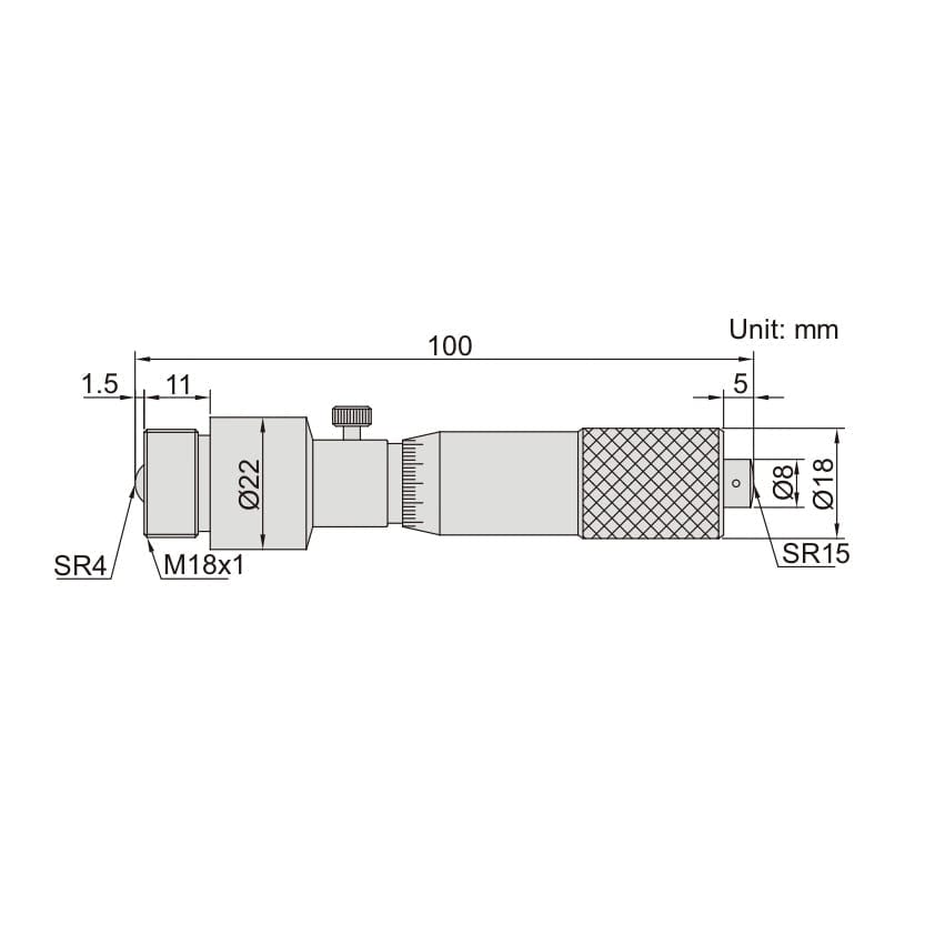 Insize Tubular Inside Micrometer 100-1300mm Range Series 3225-1300 - Twin Eagle Imports