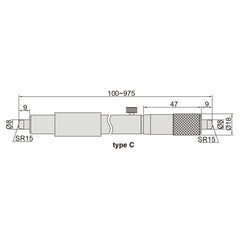Insize Tubular Inside Micrometer 150-175mm Range Series 3229-175 - Twin Eagle Imports