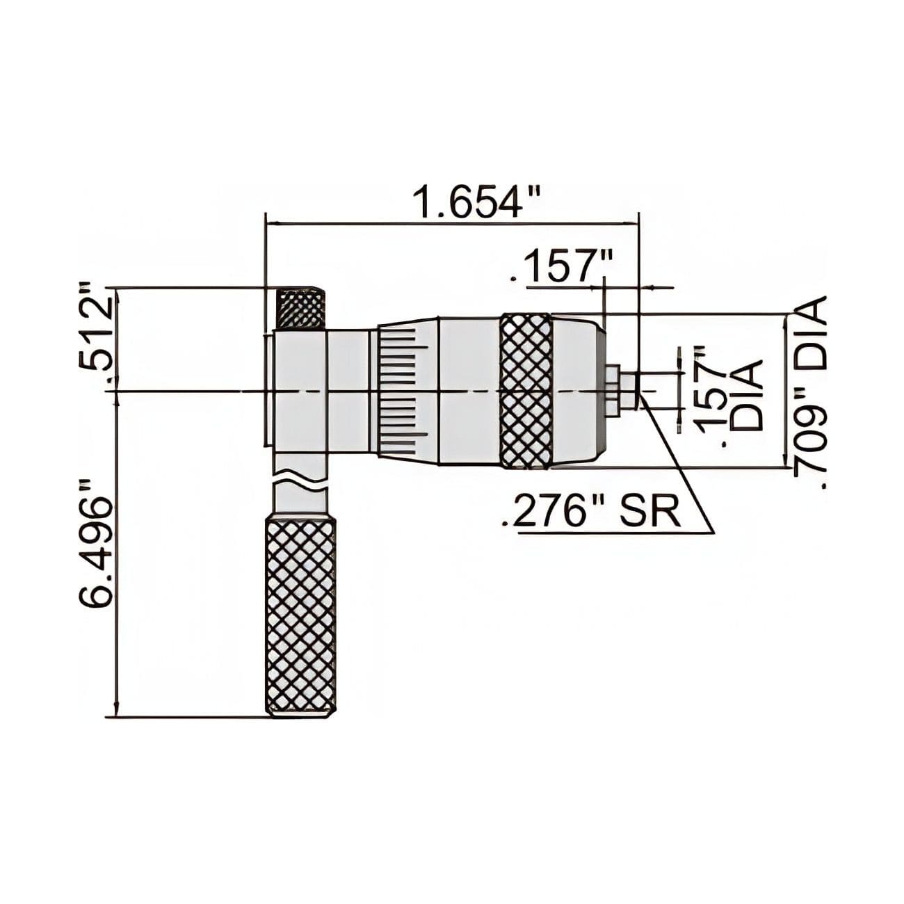Insize Tubular Inside Micrometer 2-12" Range Series 3221-12 - Twin Eagle Imports