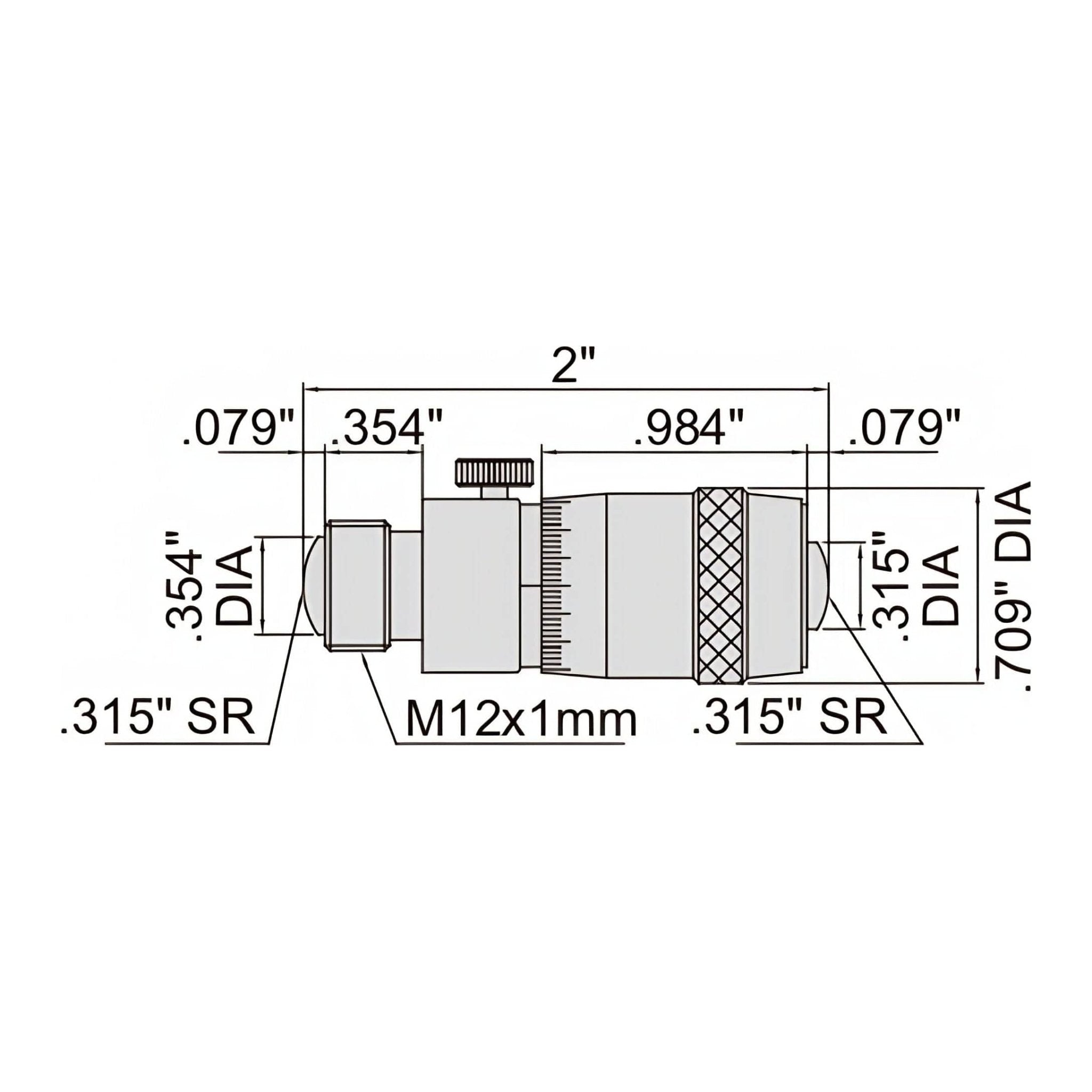 Insize Tubular Inside Micrometer 2-12" Range Series 3222-12 - Twin Eagle Imports