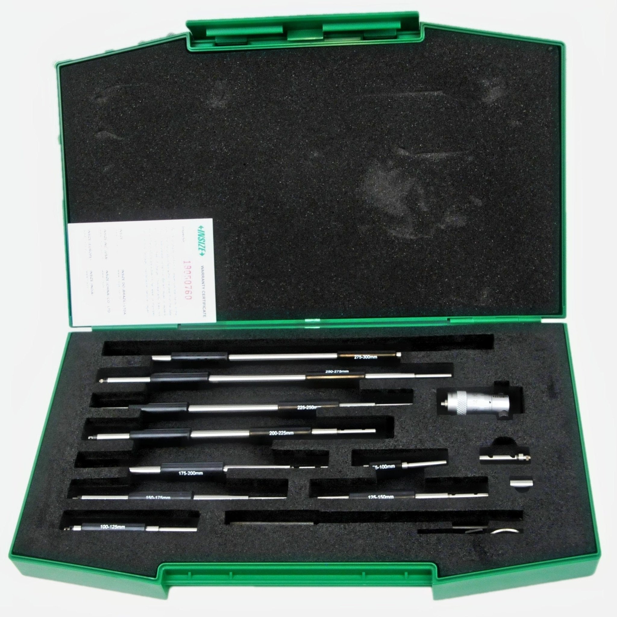 Insize Tubular Inside Micrometer 50-300mm Range Series 3221-300 - Twin Eagle Imports