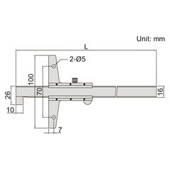 Insize Vernier Hook Depth Gauge 0-300mm Range Series 1248-3001 - Twin Eagle Imports