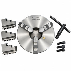 K11-250 3-Jaw 250mm Self-Centering Manual Lathe Chuck - Twin Eagle Imports