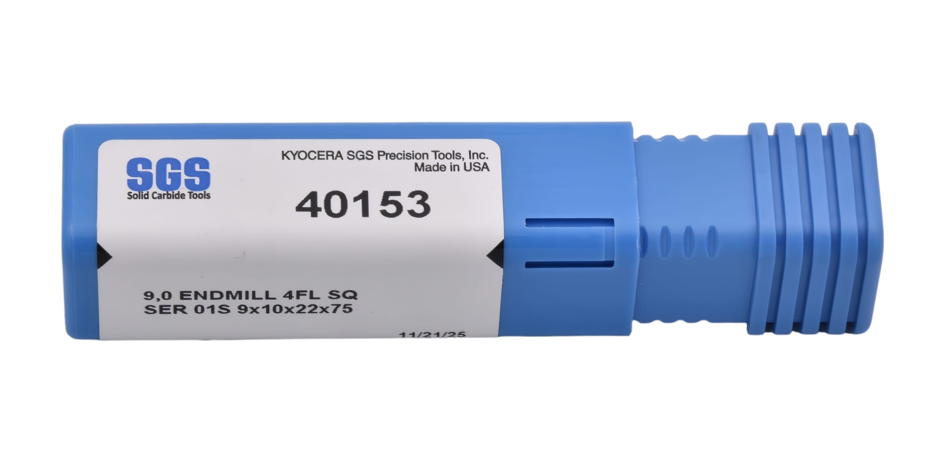 KYOCERA ASIA PACIFIC PTE LTD ENDMILL Kyocera SGS - 9.0mm 4 Flute Uncoated Carbide End Mill Short Series