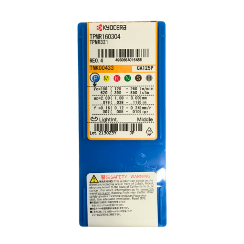 KYOCERA ASIA PACIFIC PTE LTD INSERT 10pc Kyocera TPMR160304 CA125P – Turning Insert (Positive Type, Steel Machining)