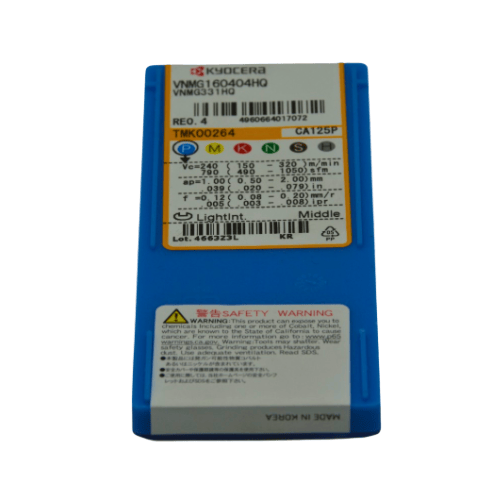 KYOCERA ASIA PACIFIC PTE LTD INSERTS 10 pc Kyocera VNMG160404HQ CA125P – Turning Insert (Finishing to Medium, HQ Chipbreaker)