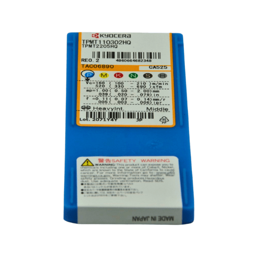 KYOCERA ASIA PACIFIC PTE LTD INSERTS 10pc Kyocera TPMT110302HQ CA525 – Turning Insert (Finishing, HQ Chipbreaker)