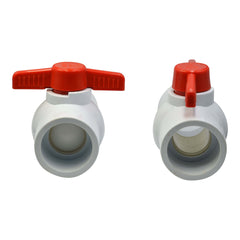 LD Valve Ball Valve x2 PVC Pipe Female/Female 2" Slip Join Ball Valve