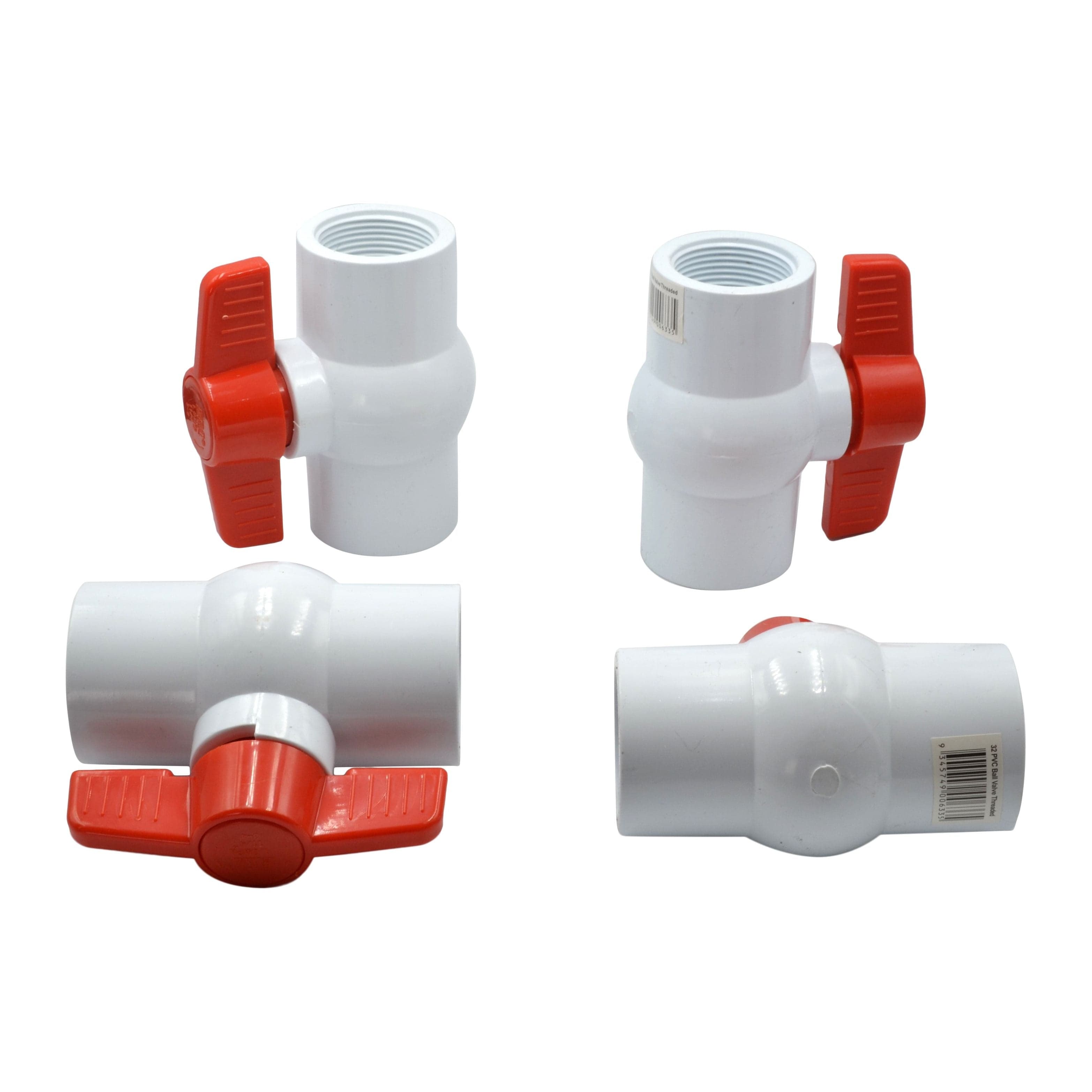 LD Valve Ball Valve x4 PVC Pipe Female/Female 1 1/4" NPT Thread Ball Valve