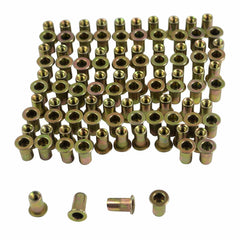 M4 Metric Zinc Plated Steel Nutserts Rivet Nuts Bulk Pack of 100 - Twin Eagle Imports