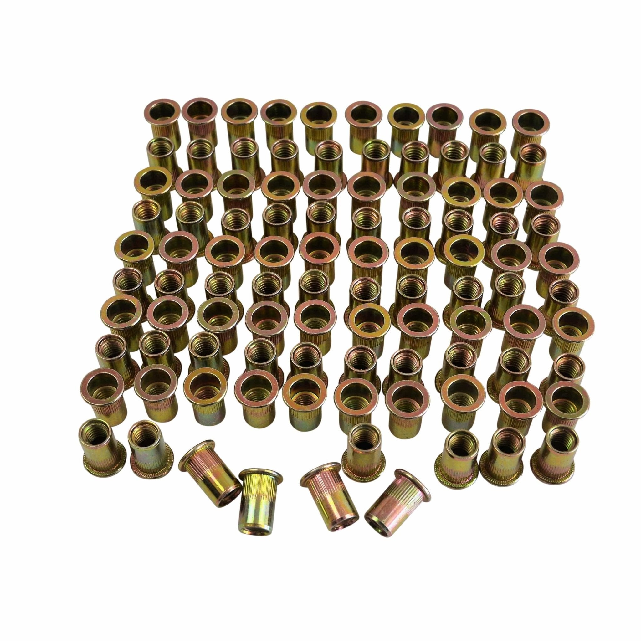 M4 Metric Zinc Plated Steel Nutserts Rivet Nuts Bulk Pack of 100 - Twin Eagle Imports