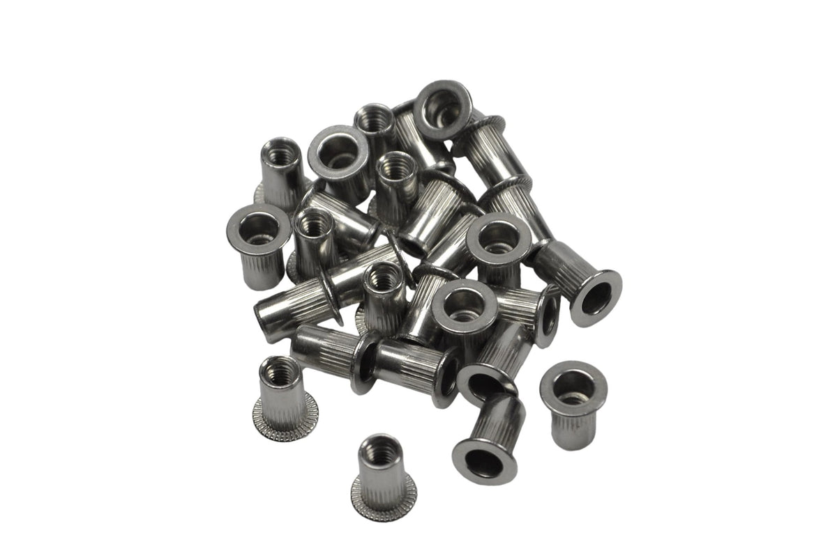 M5 Metric Zinc Plated Steel Nutserts Rivet Nuts Bulk Pack of 100 - Twin Eagle Imports