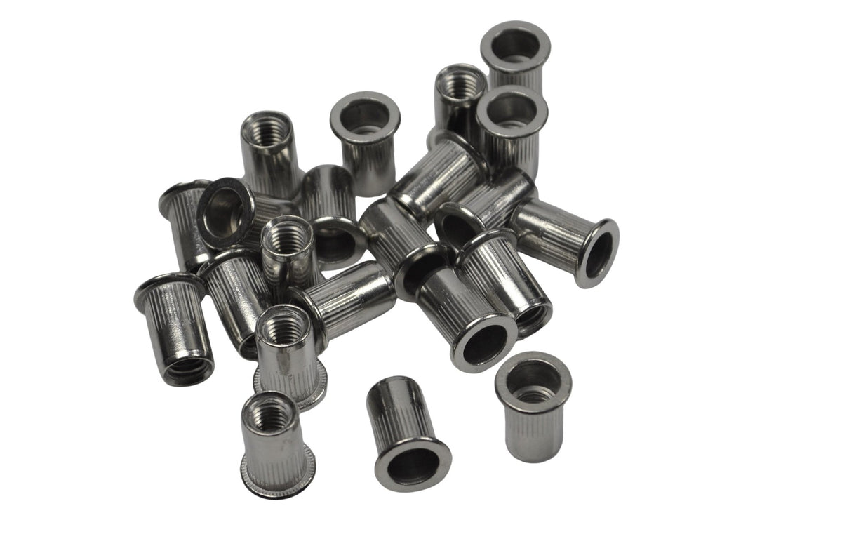 M8 Metric Zinc Plated Steel Nutserts Rivet Nuts Bulk Pack of 200 - Twin Eagle Imports