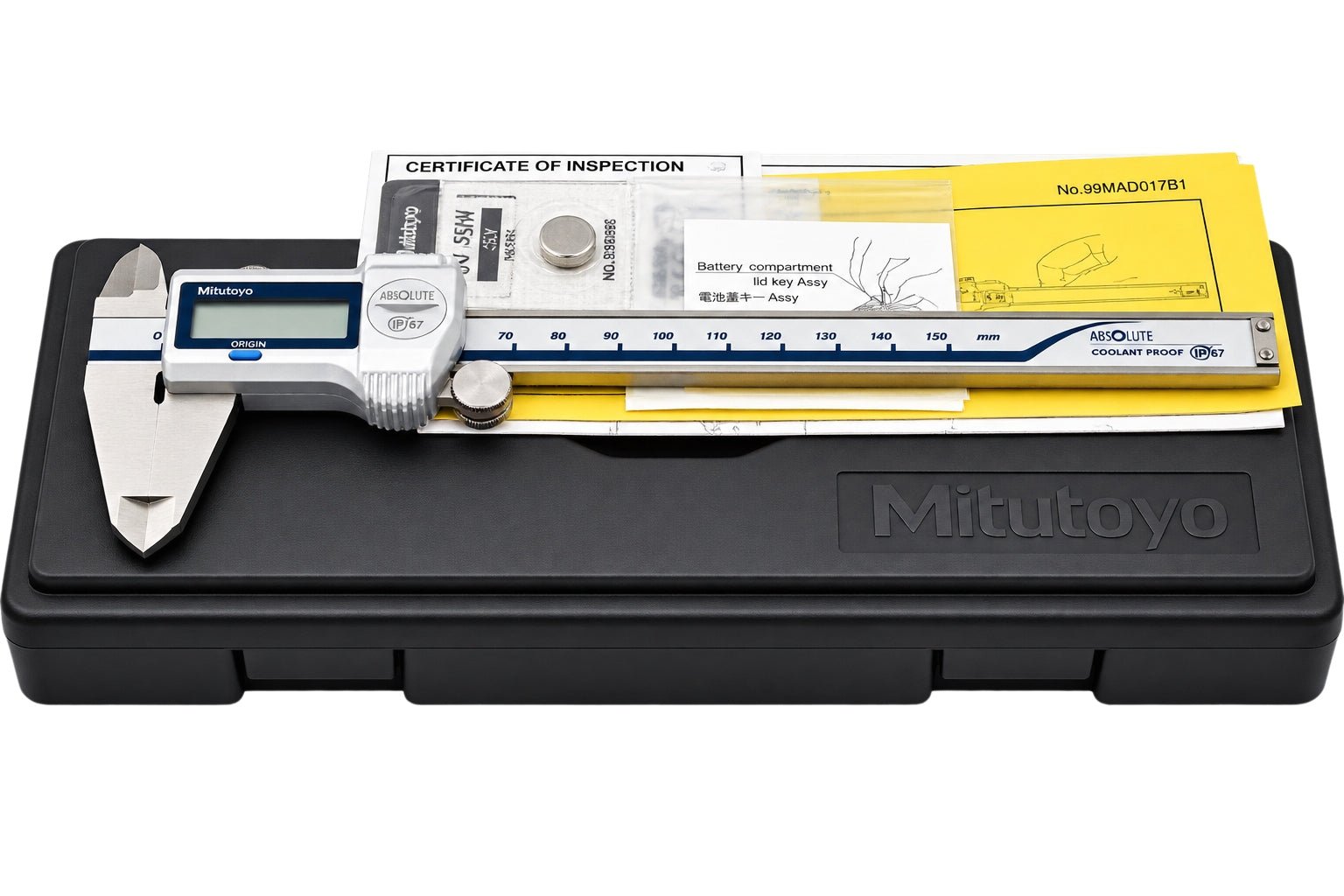 Mitutoyo IP67 Coolant Proof Digital Caliper 0-150mm Mitutoyo Series 500-712-20 (CD-P15M) - Twin Eagle Imports