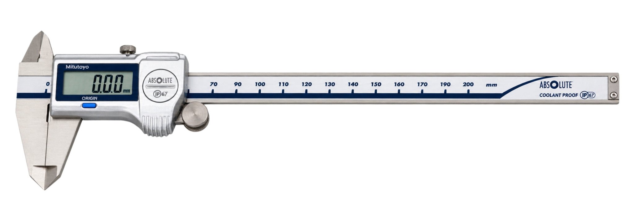 Mitutoyo IP67 Coolant Proof Digital Caliper 0-200mm Mitutoyo Series 500-713-20 (CD-P20M) - Twin Eagle Imports