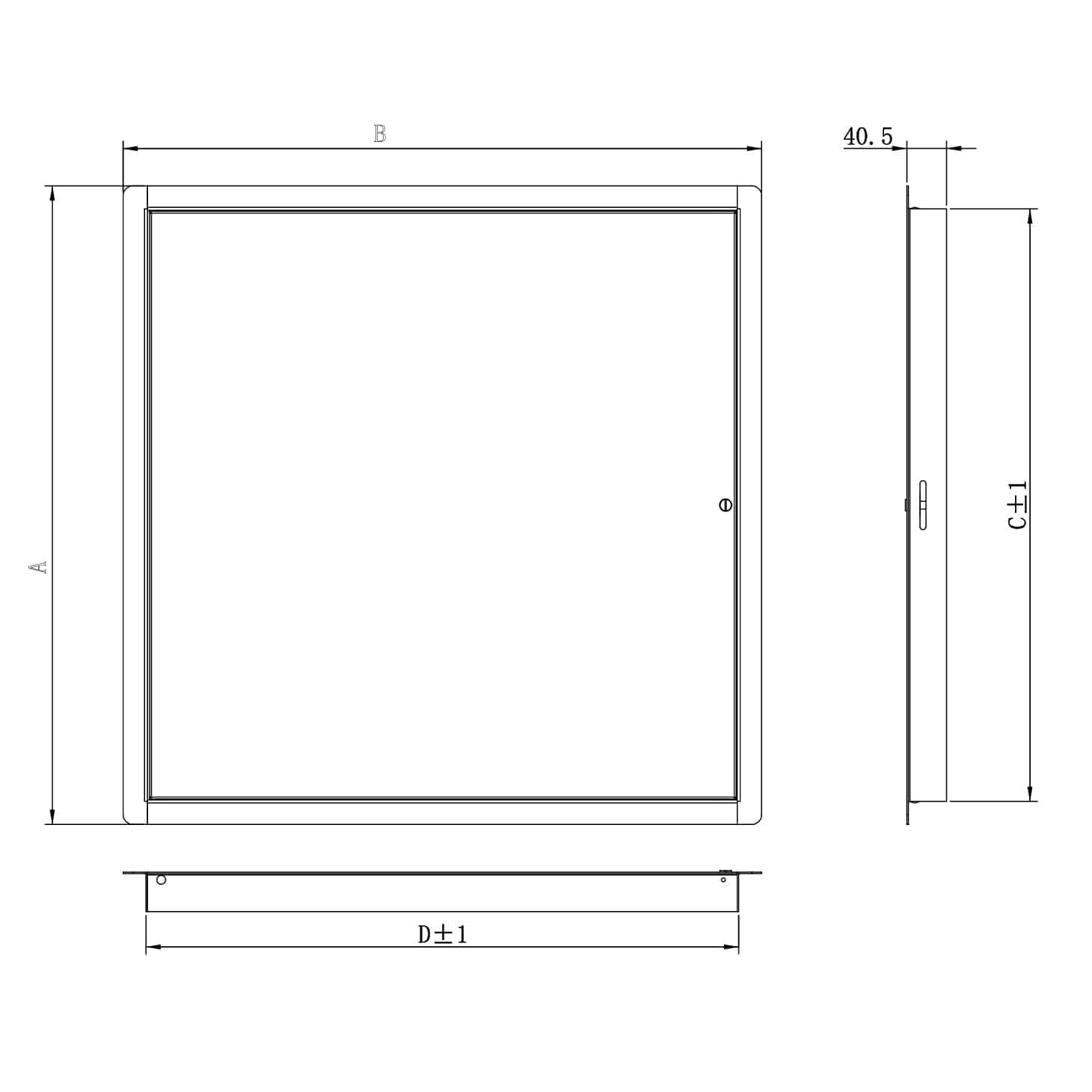 Pack of 2 Ductsure Access Panel White Powder Coated 24"x24" (609x609mm) - Twin Eagle Imports