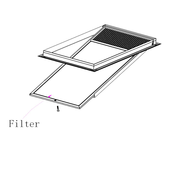 Pack of 3 Ductsure Eggcrate Hinged Filter EGHF-P 600550 (595x545mm) - Twin Eagle Imports