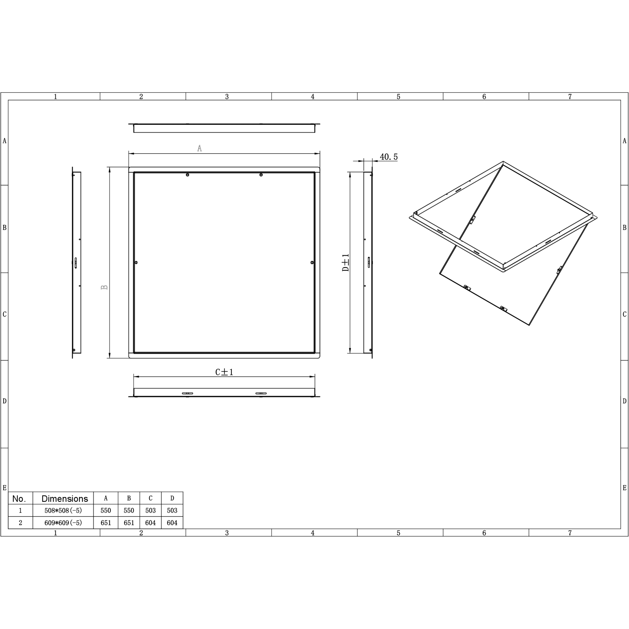Pack of 4 Ductsure Access Panel White Powder Coated 14"x14" (355x355mm) - Twin Eagle Imports