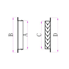 Pack of 4 Ductsure Door Relief Vent Grille Aluminium DG-A 600300 - Twin Eagle Imports