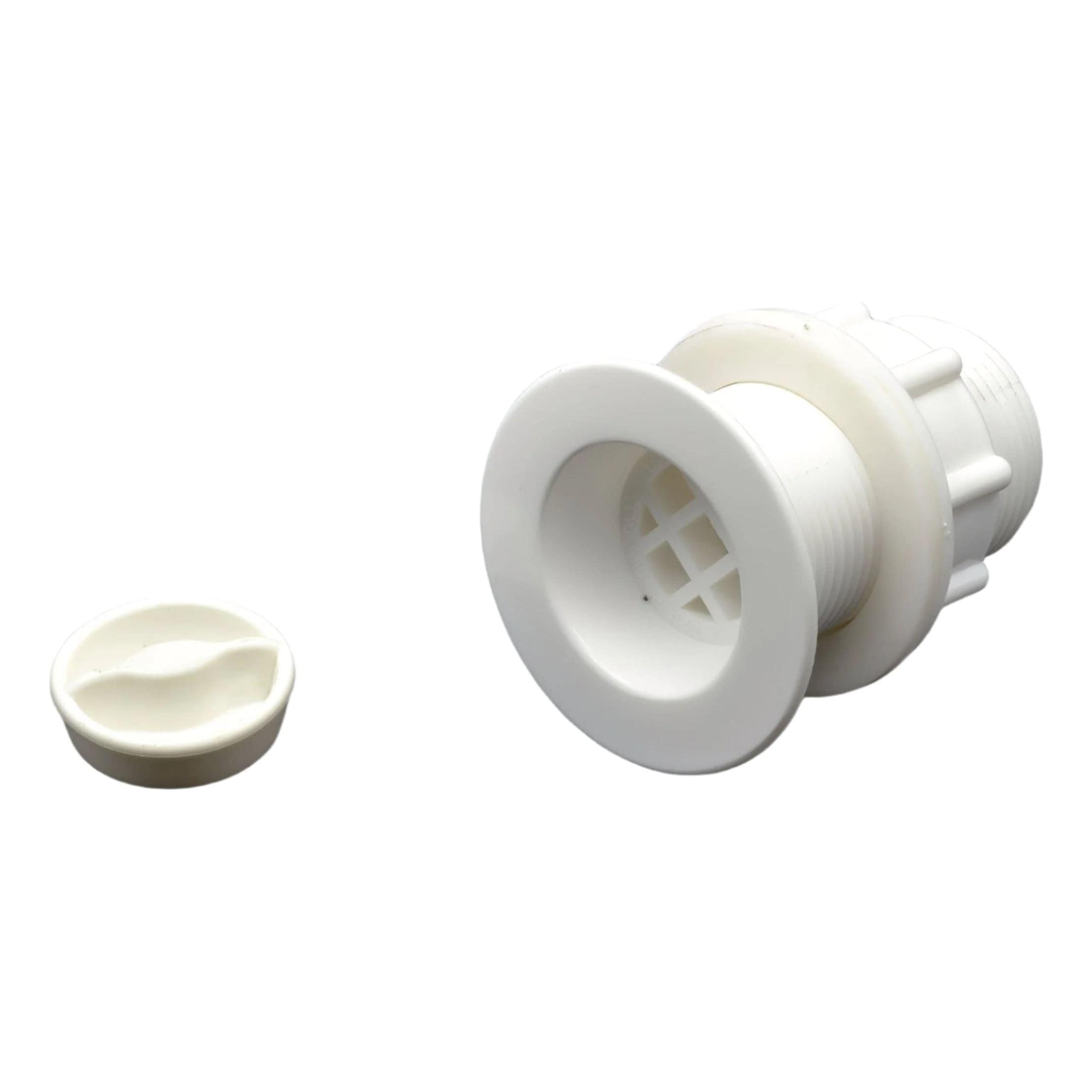 Plastec Drain Waste Extended 32mm White Plastic Body Plug and Waste Unit