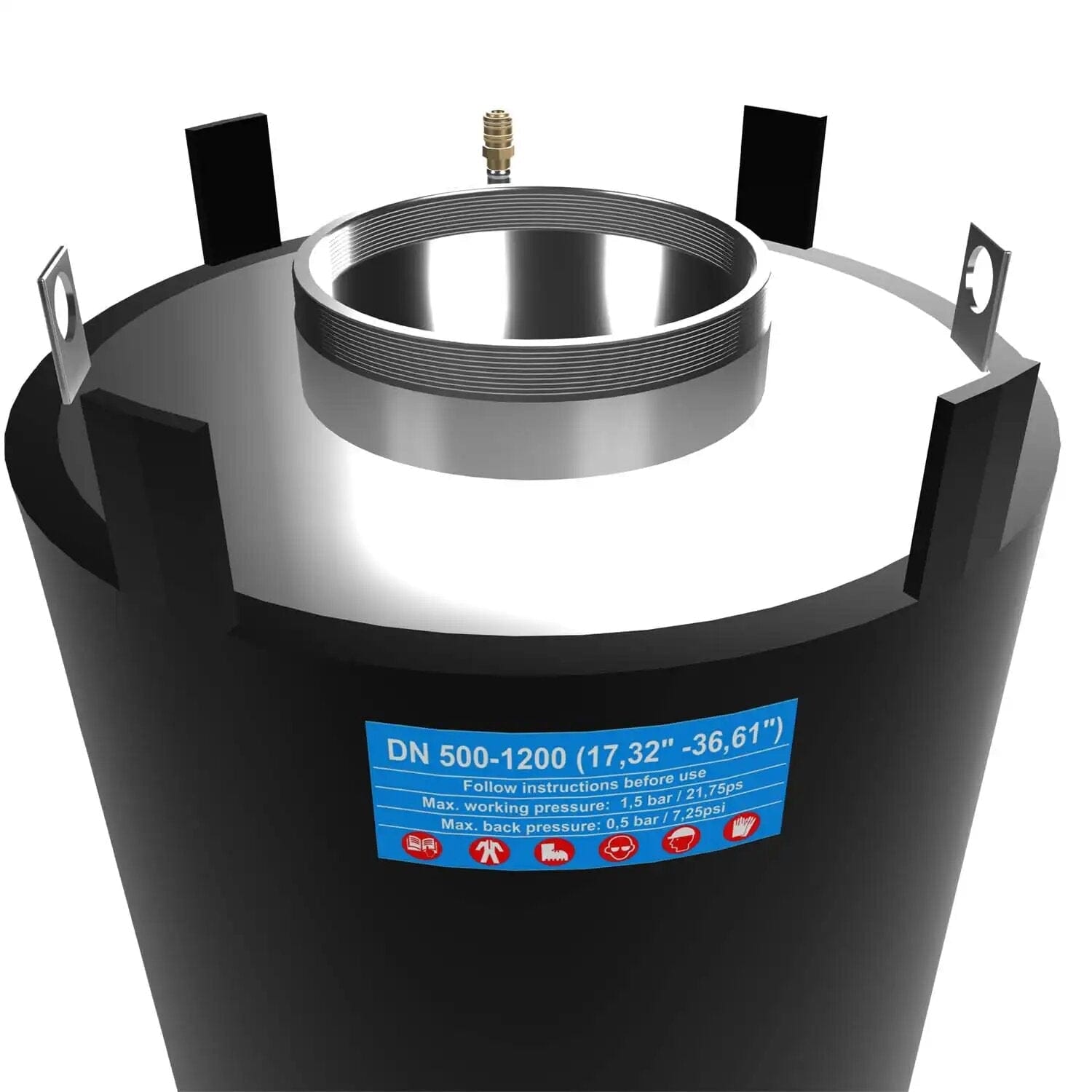 Plugline Expanding Plumbing Plug PLUGLINE 200-500 mm Multi Size Metal Core Inflatable Bypass Plug