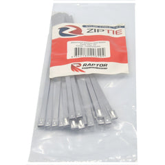 Raptor Cable Tie RAPTOR 304 Stainless Steel 300mm x 4.8mm Cable Ties, 20 Pack
