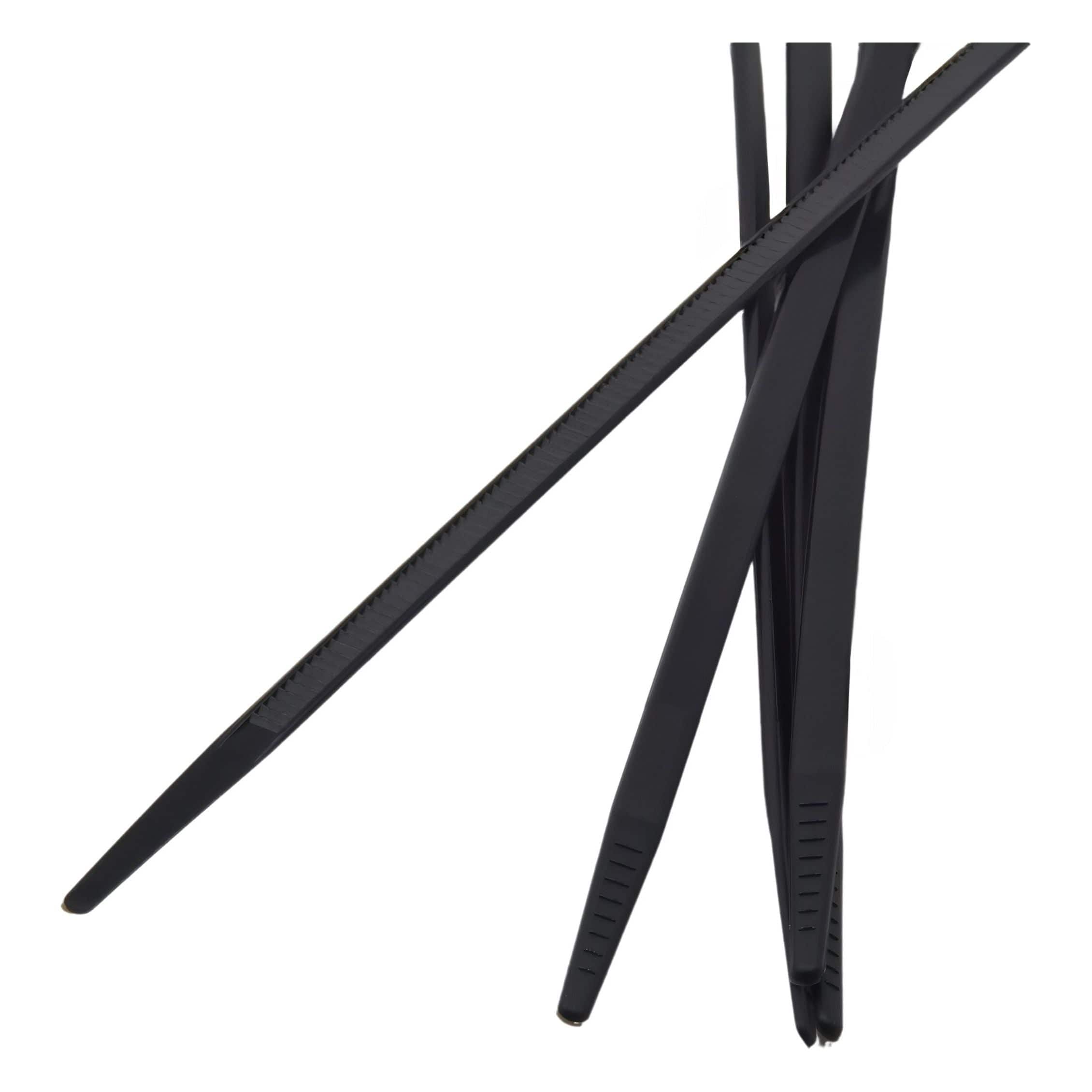 Raptor Cable Tie RAPTOR Black 150mm x 3.6mm Medium Duty Cable Ties, 100 Pack