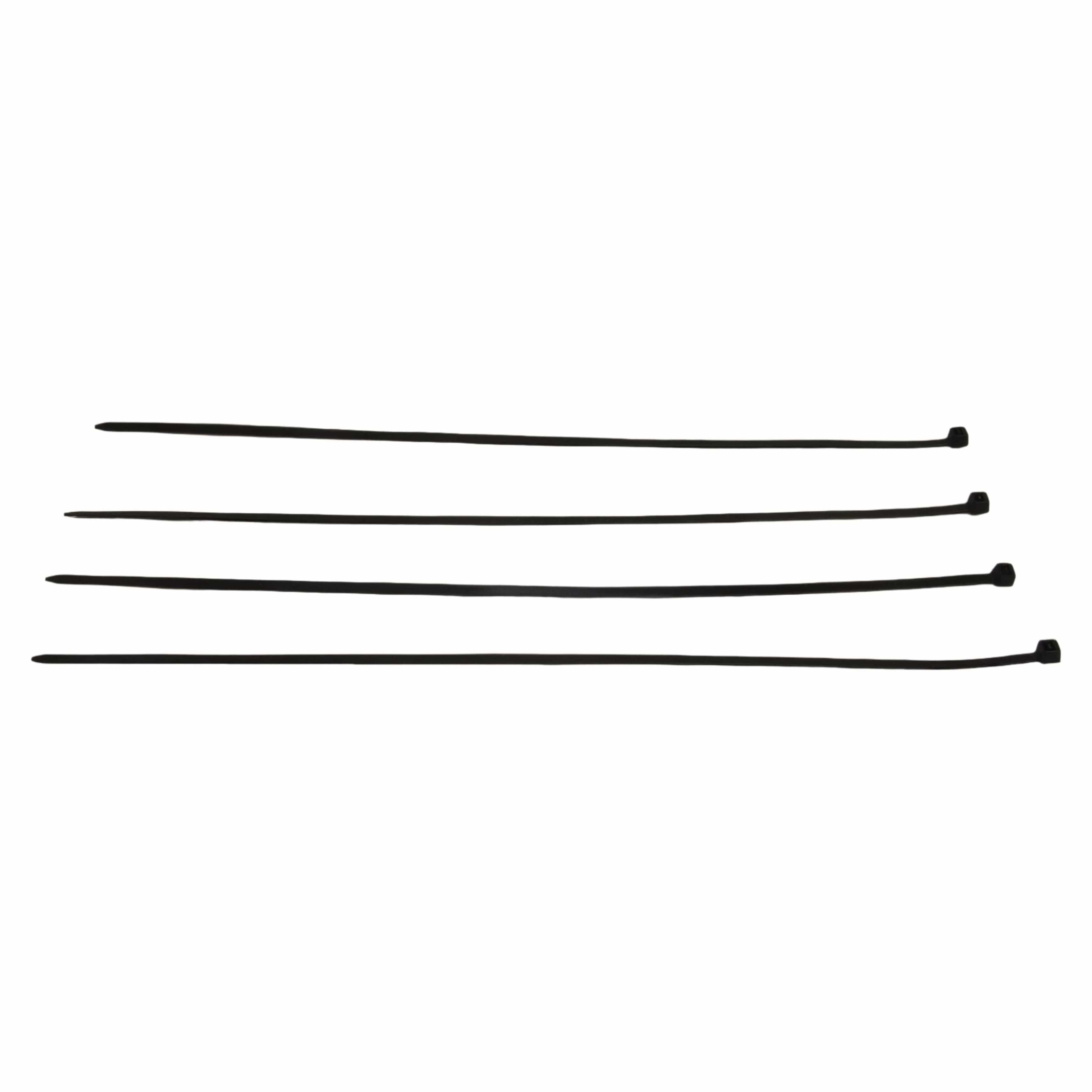 Raptor Cable Tie RAPTOR Black 370mm x 4.8mm Medium Duty Cable Ties, 100 Pack