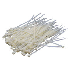 Raptor Cable Tie RAPTOR White 200mm x 4.8mm Medium Duty Cable Ties, 100 Pack