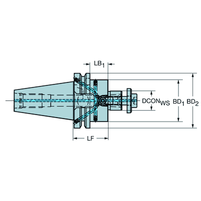 SANDVIK ACCESSORIES Sandvik BT50-SM22-55 – Shell Mill Holder (Ø22 mm Bore, BT50 Taper)