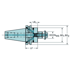SANDVIK ACCESSORIES Sandvik BT50-SM22-55 – Shell Mill Holder (Ø22 mm Bore, BT50 Taper)