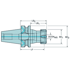 Sandvik Coromant BT50 ER32 Collet Chuck Holder - 100 mm - Twin Eagle Imports