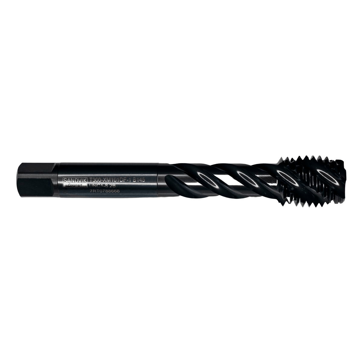 Sandvik HSS-PM Blue Spiral Flute PVD FeN coated Tap 1" UNF, DIN 2184-1 Long Body - Twin Eagle Imports