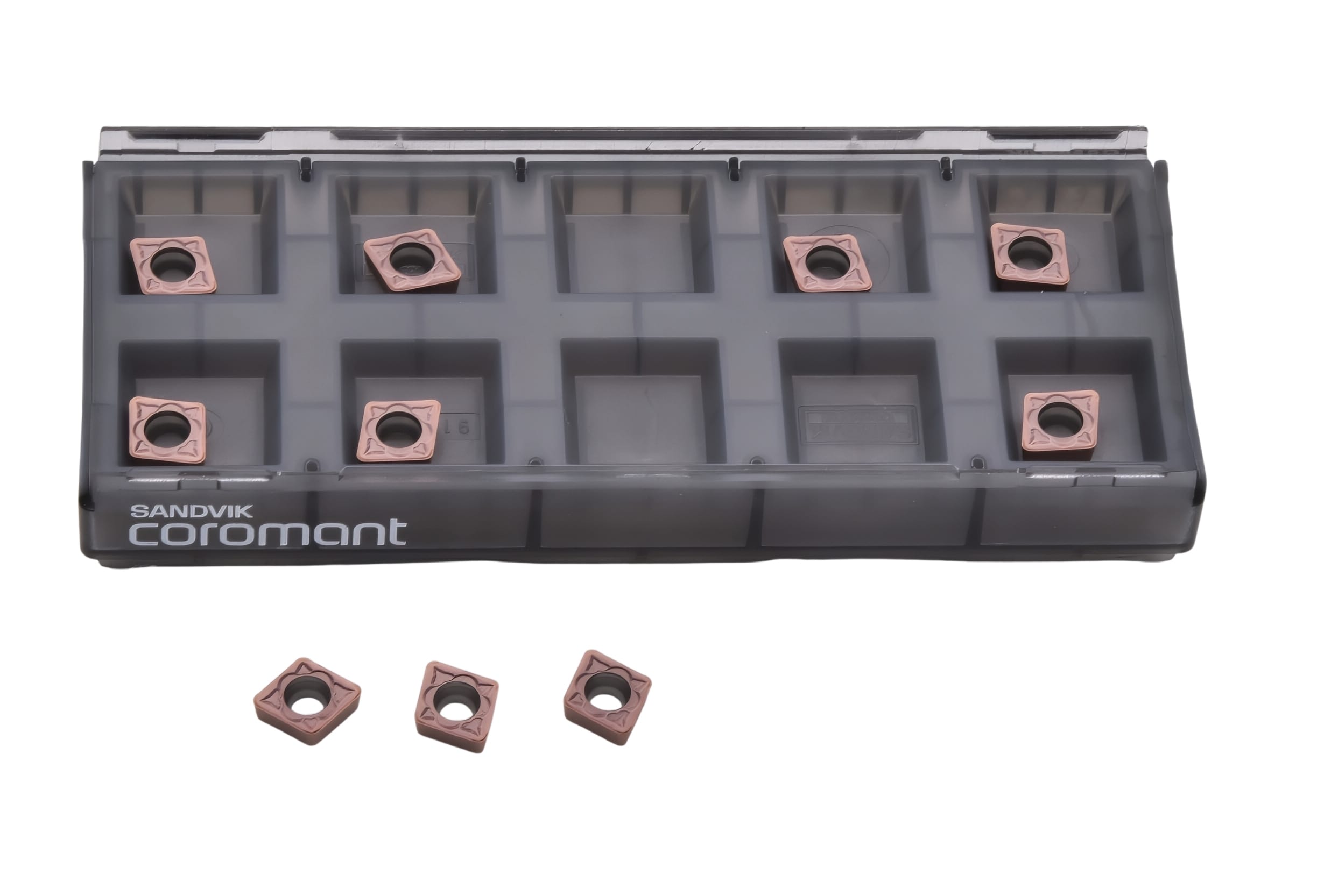 SANDVIK INSERTS 10pc Sandvik Coromant CCMT 06 02 08-MM 1125 Turning Insert (Suitable for Stainless Steel, Medium Chipbreaker)