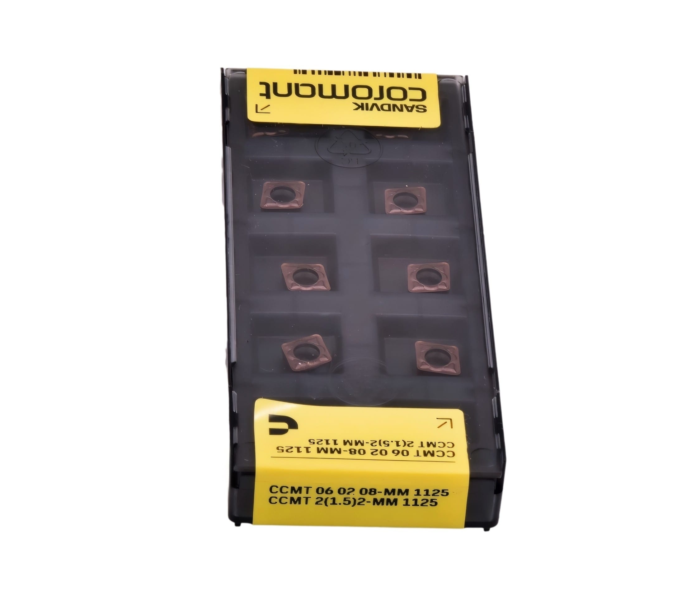 SANDVIK INSERTS 10pc Sandvik Coromant CCMT 06 02 08-MM 1125 Turning Insert (Suitable for Stainless Steel, Medium Chipbreaker)