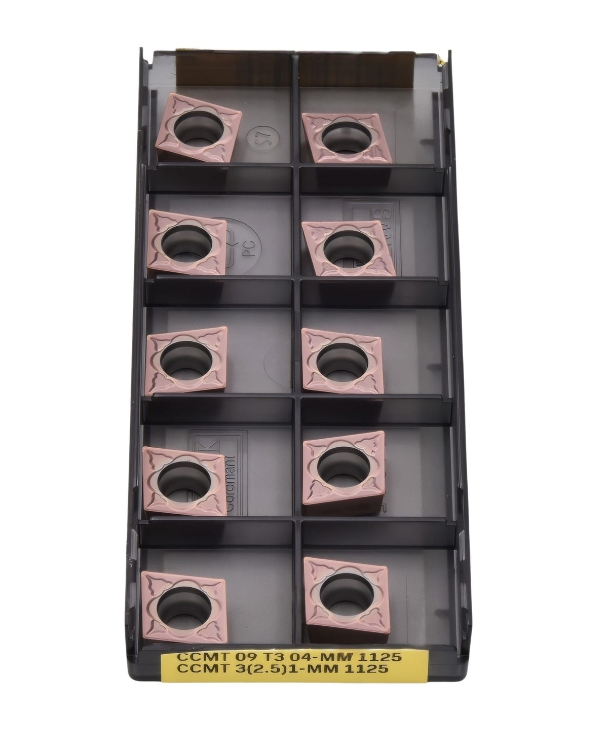 SANDVIK INSERTS 10pc Sandvik Coromant CCMT 09 T3 04-MM 1125 Turning Insert (Suitable for Stainless Steel, Medium Chipbreaker)