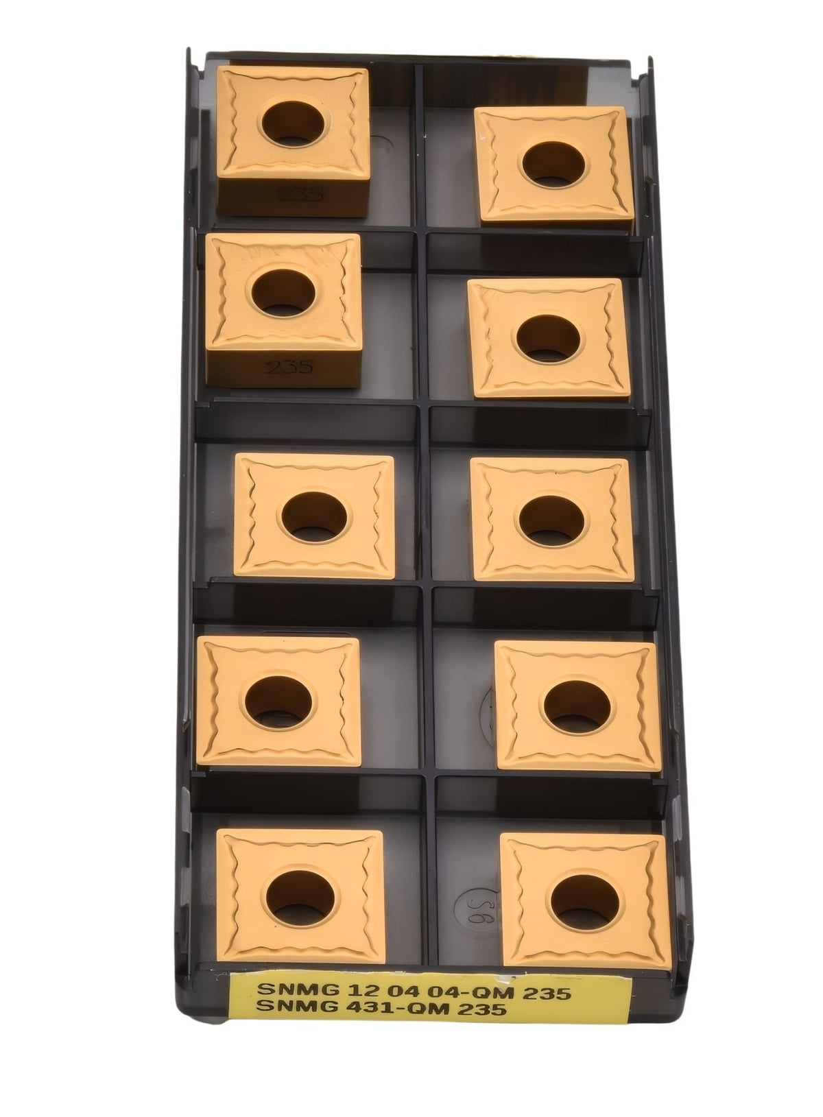SANDVIK INSERTS 10pc Sandvik Coromant SNMG 12 04 04-QM 235 Turning Insert (Suitable for Steel & Stainless Steel, Medium Chipbreaker)