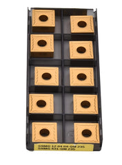 SANDVIK INSERTS 10pc Sandvik Coromant SNMG 12 04 04-QM 235 Turning Insert (Suitable for Steel & Stainless Steel, Medium Chipbreaker)