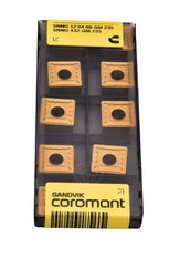 SANDVIK INSERTS 10pc Sandvik Coromant SNMG 12 04 08-QM 235 Turning Insert (Suitable for Steel & Stainless Steel, Medium Chipbreaker)