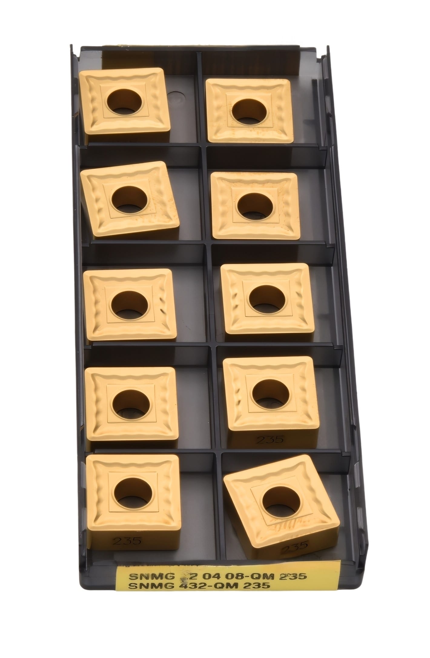 SANDVIK INSERTS 10pc Sandvik Coromant SNMG 12 04 08-QM 235 Turning Insert (Suitable for Steel & Stainless Steel, Medium Chipbreaker)