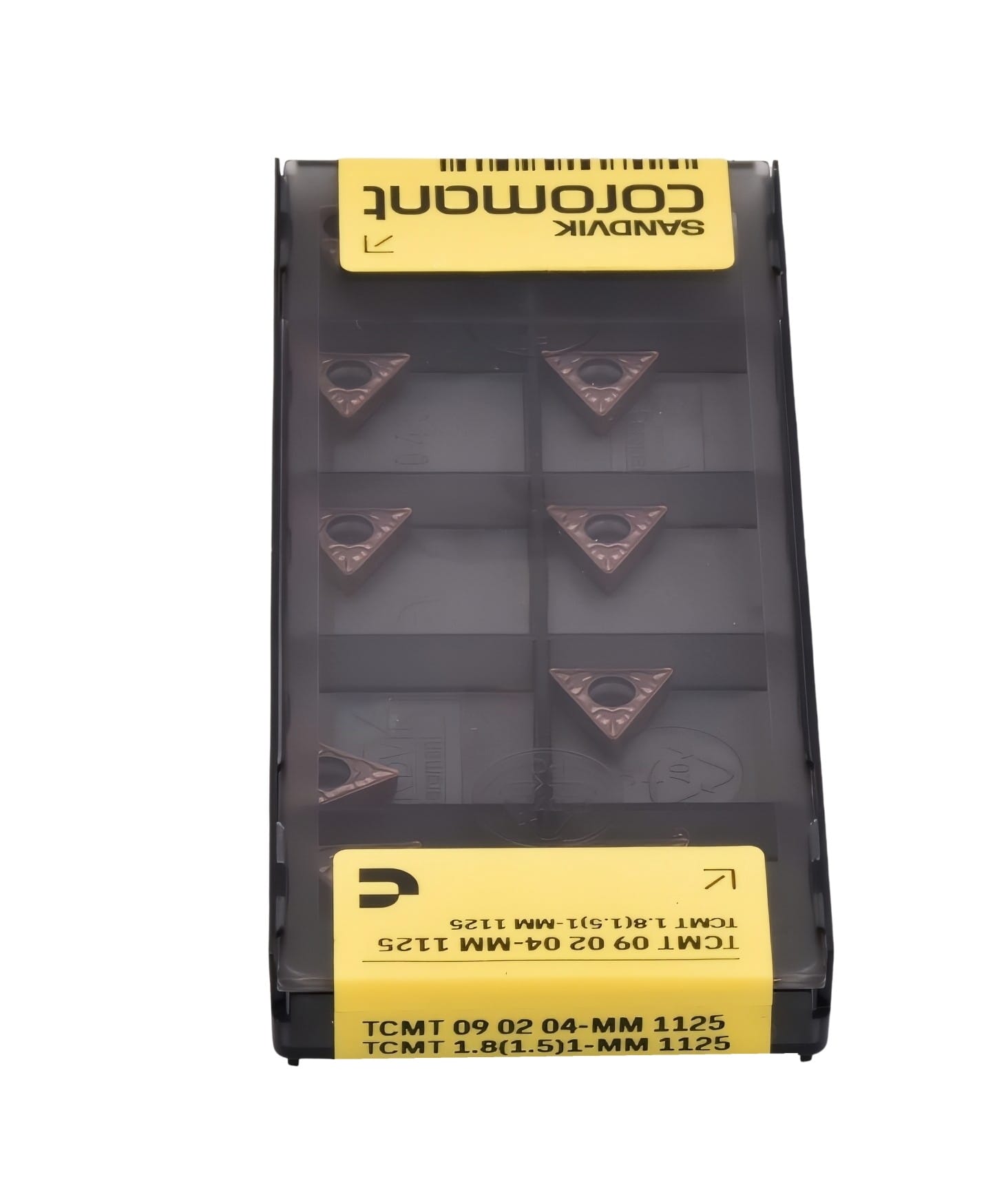 SANDVIK INSERTS 10pc Sandvik Coromant TCMT 09 02 04-MM 1125 Turning Insert (Suitable for Stainless Steel, Medium Chipbreaker)